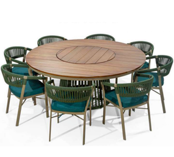 CONJUNTO CHICAGO BEGE - MESA + 6 CADEIRAS - ART FERRO