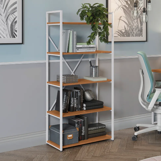 ESTANTE ALTA KAPPESBERG CANELA/BRANCO BRILHO - LINHA INDUSTRIAL