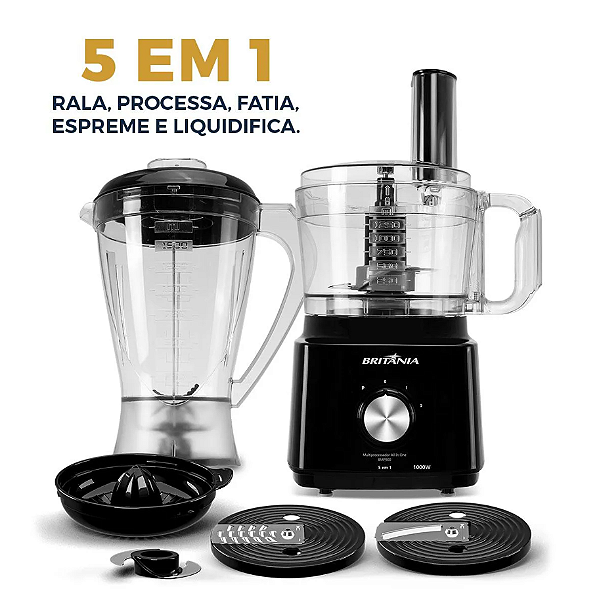 MULTIPROCESSADOR BRITANIA BMP900C 1000W PRETO