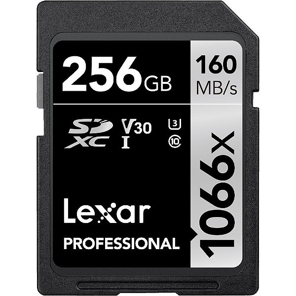 Cartão de Memória SDXC Lexar 256GB Professional 160MB/s 1066x