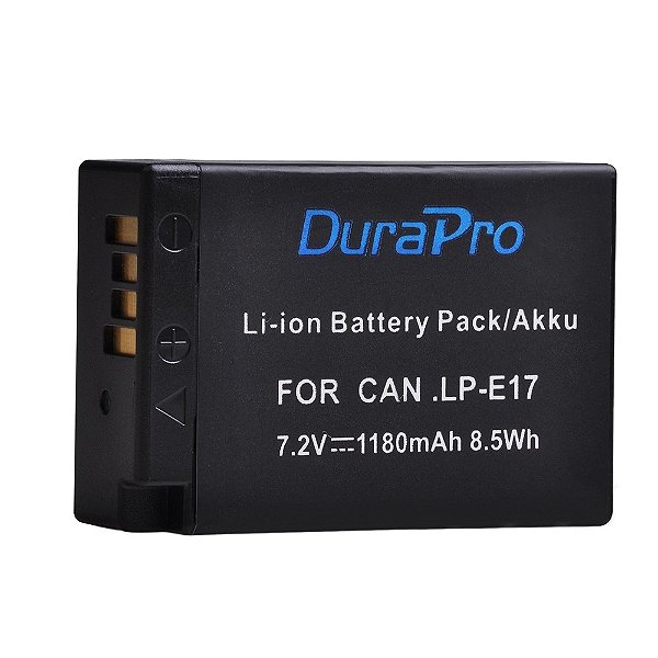 Bateria Durapro LP-E17 Lithium-Ion 1.180mAh para Câmeras Canon T6i T6s T7i SL2 SL3