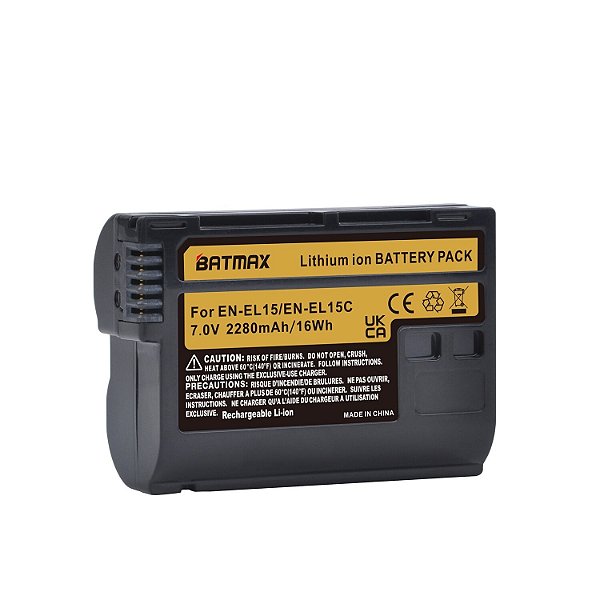 Bateria Batmax EN-EL15C Lithium-Ion 7.0V 2280mAh para Câmeras Nikon