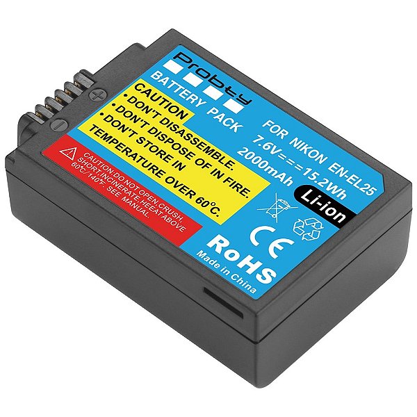 Bateria Probty EN-EL25 Lithium-Ion 7.6V 2000mAh para Câmera Nikon Z 50