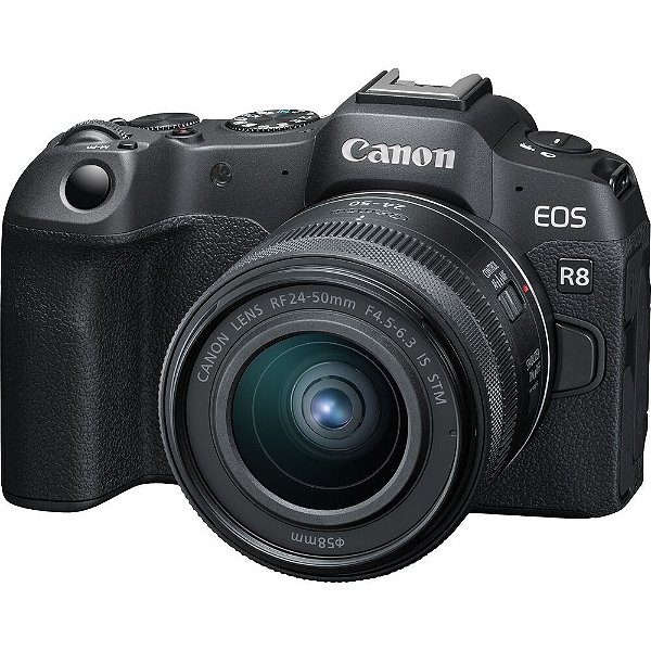 Câmera Mirrorless Canon EOS R8 com Lente RF 24-50mm f/4.5-6.3 IS STM