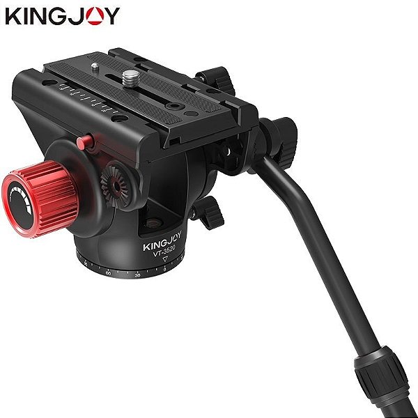 Cabeça Hidráulica de Video Kingjoy VT-3520 com Placa de Liberação Rápida