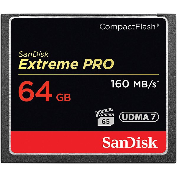 Cartão de Memória CompactFlash SanDisk Extreme PRO CF 64GB 160MB/s UDMA 7