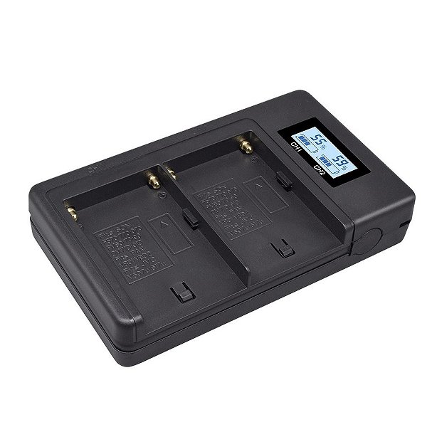 Carregador PALO Duplo USB com LCD para Baterias padrão Sony NP-F970