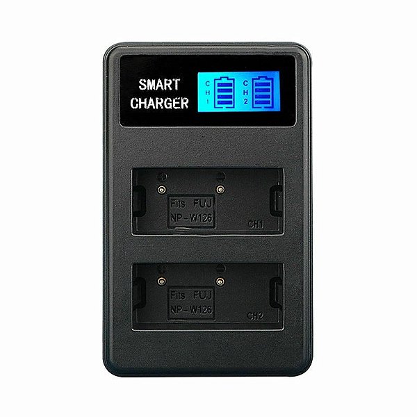 Carregador Inteligente USB Duplo para Baterias Fujifilm NP-W126