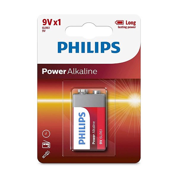 Kit Carregador Philips com 4 Pilhas Recarregáveis AA 2450mAh - Backup  Equipamentos