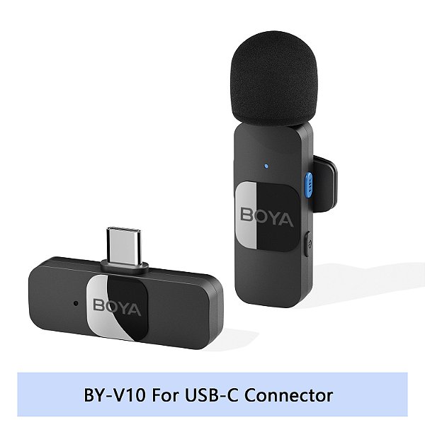 BOYA BY-V10 Sistema de Microfone sem Fio Ultracompacto USB-C