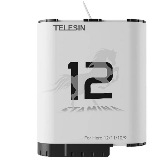 Bateria Telesin Stamina 1720mAh para Câmeras GoPro Hero 12, 11, 10 e 9