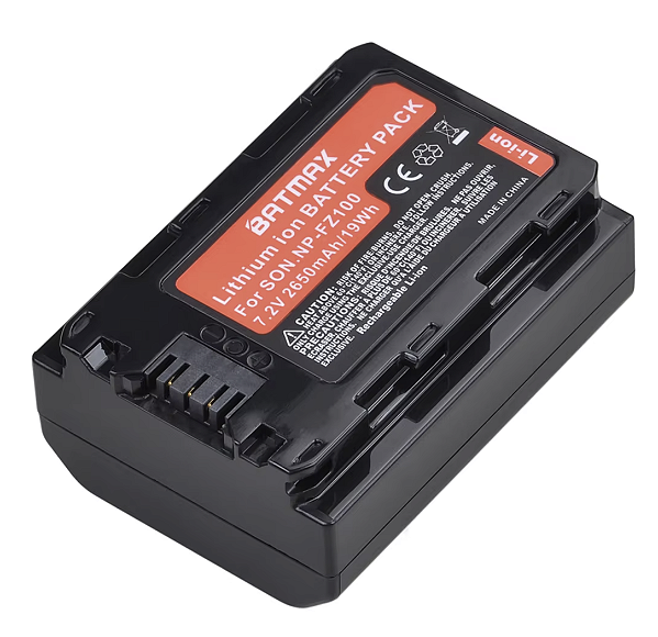 Bateria Batmax NP-FZ100 Lithium-Ion 7.2V 2650mAh para Câmeras Sony