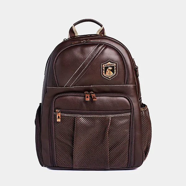 Mochila Nordweg de couro para fotógrafos NW055C - café