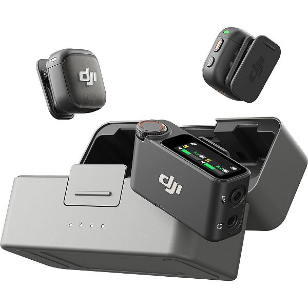 DJI Mic 3 Sistema/Gravador de Microfone Digital Duplo sem Fio para Câmera e Smartphone