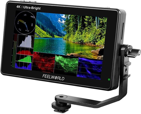 Monitor FeelWorld LUT7 PRO 7" HDMI 2200nits com Placa de Montagem F970