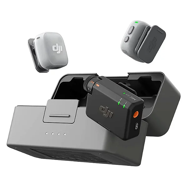 Microfone DJI Mic Mini 2 (2 TX + 1 RX + 1 Case de carregamento) BR - DJI143