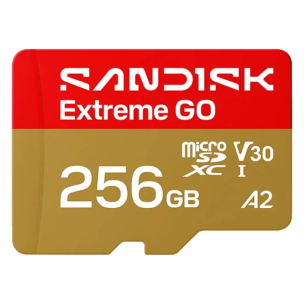 Cartão de Memória microSD SanDisk Extreme GO 256GB A2 V30 U3