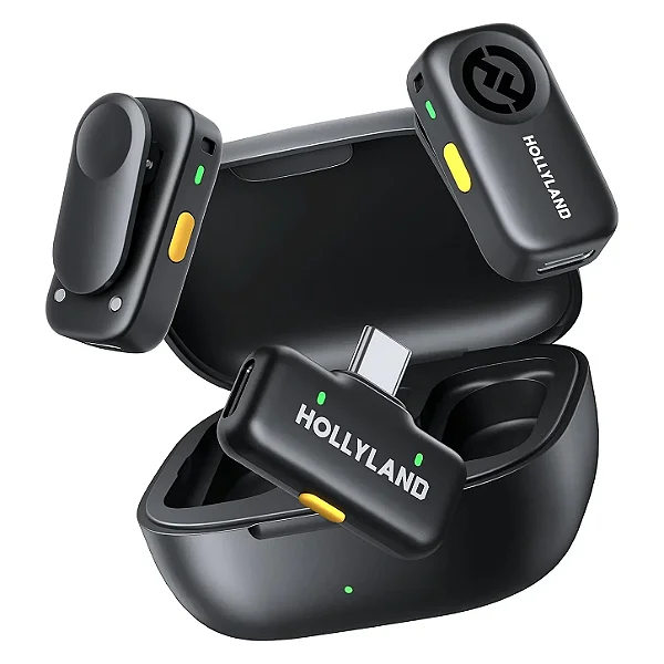 Hollyland LARK A2 Duo USB-C Sistema de Microfone sem Fio para Smartphone