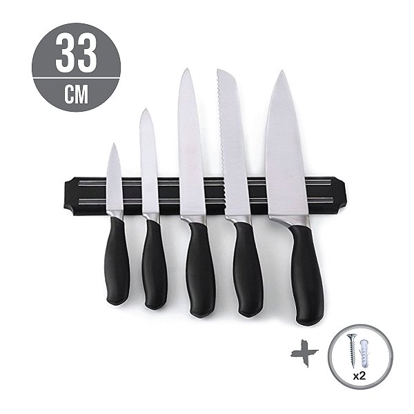 Barra Magnética Para Facas Ferramentas 33cm