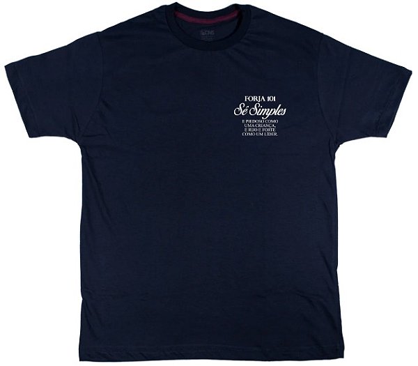 Camiseta Sê Simples - São Josemaria Escrivá - Azul Marinho ref 3234
