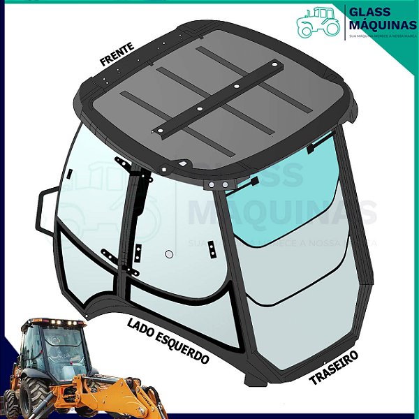 VIDRO VIGIA TRASEIRO SUPERIOR CASE 580N 352208A1