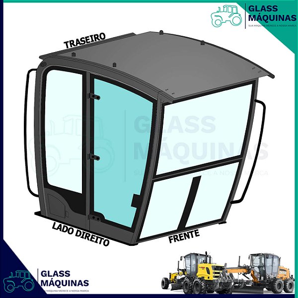 VIDRO PORTA DIREITA NEW HOLLAND RG170B E CASE 845B Mod.Novo 84406911