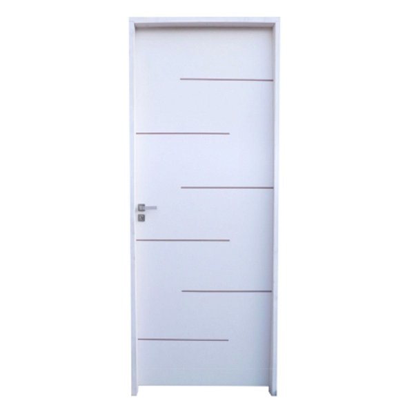 Kit Porta Completa Florença Primer 82cm + Fechadura Externa Modena + Batente Ecológico Primer