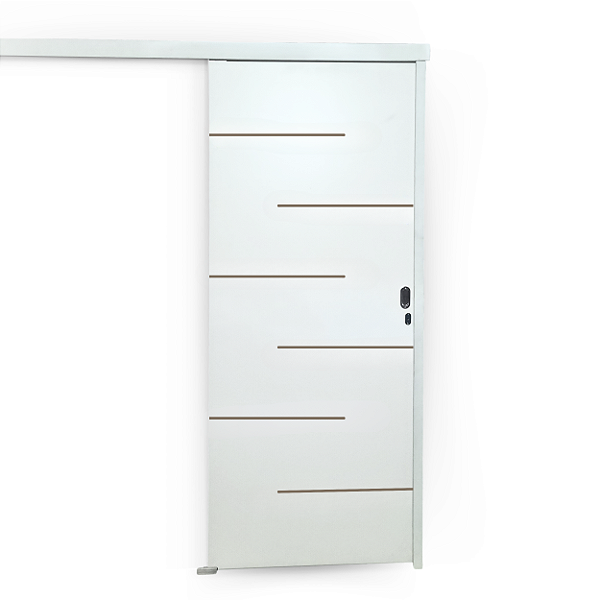 Porta de Correr Florença Primer no kit MDF