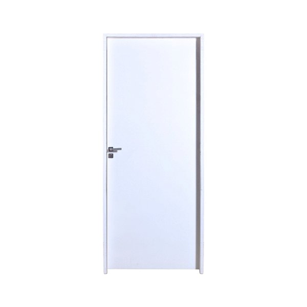 Kit Porta Completa Lisa Primer 82cm + Fechadura Externa Modena  + Batente Ecológico Primer