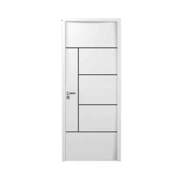 Kit Porta Completa Atenas Primer 92cm + Fechadura Externa Modena + Batente Ecológico Primer