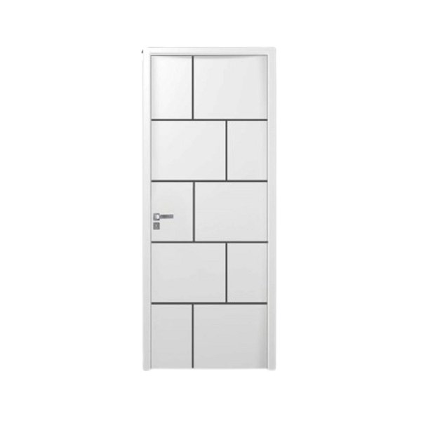 Kit Porta Completa Quartzo Primer 72cm + Fechadura Externa Modena + Batente Ecológico Primer