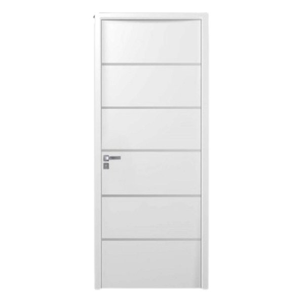 Kit Porta Completa Elegance Primer 62cm + Fechadura Externa Modena + Batente Ecológico Primer