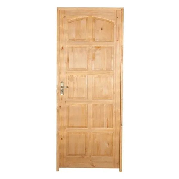 Kit Completo Porta Ruby Eco Maciça 82cm + Fechadura Externa Rafinata + Batente Ecológico Tingido Imbuia