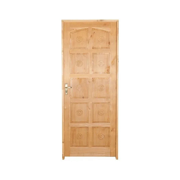 Kit Completo Porta Torneada 10 Alm Eco Maciça 72cm + Fechadura Externa Rafinata + Batente Ecológico Tingido Imbuia