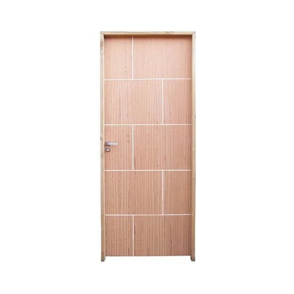 Kit Completo Porta Quartzo Angelim 62cm + Fechadura Externa Modena + Batente Ecológico Tingido Imbuia.