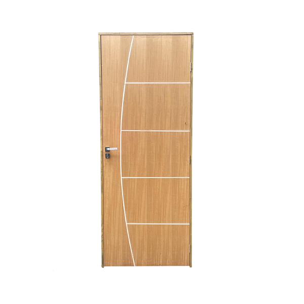 Kit Completo Porta Beli 4 Imbuia 82cm + Fechadura Externa Modena + Batente Ecológico Tingido Imbuia