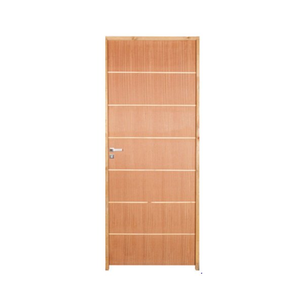Kit Completo Porta Elegance Angelim 82cm + Fechadura Externa Modena + Batente Ecológico Tingido Imbuia