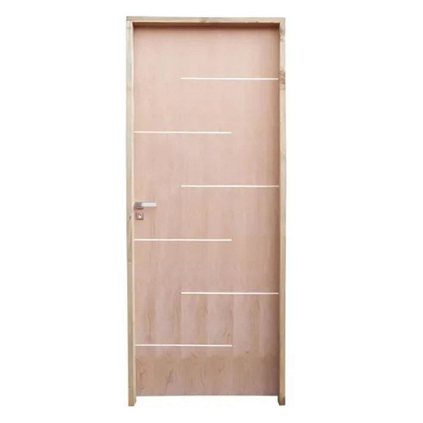 Kit Completo Porta Florença Imbuia 72cm + Fechadura Externa Modena + Batente Ecológico Tingido Imbuia