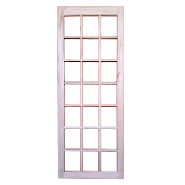 Folha de Porta Maciça Quadriculada 82cm - Apenas a Folha