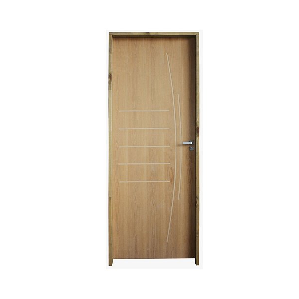 Kit Completo Porta Viena Imbuia 82cm + Fechadura Externa Modena + Batente Ecológico Tingido Imbuia