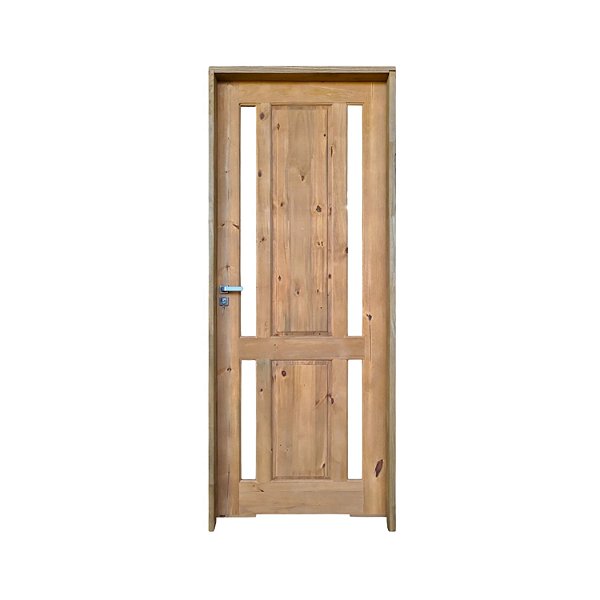 Kit Completo Porta Elite Eco Maciça 82cm + Fechadura Externa Modena + Batente Ecológico Tingido Imbuia