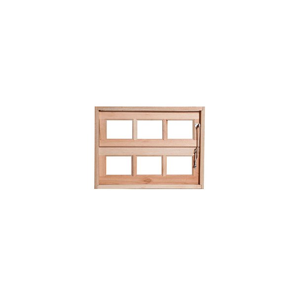 Vitrô Basculante Eucalipto 60 x 80cm c/Guarnição Eucalipto