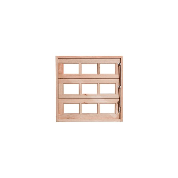 Vitrô Basculante Eucalipto 80 x 80cm c/Guarnição Eucalipto