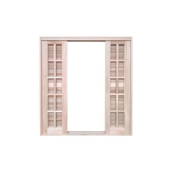 Porta de Correr 6 Folhas Quadriculada Eucalipto 210 x 200cm c/Guarnição