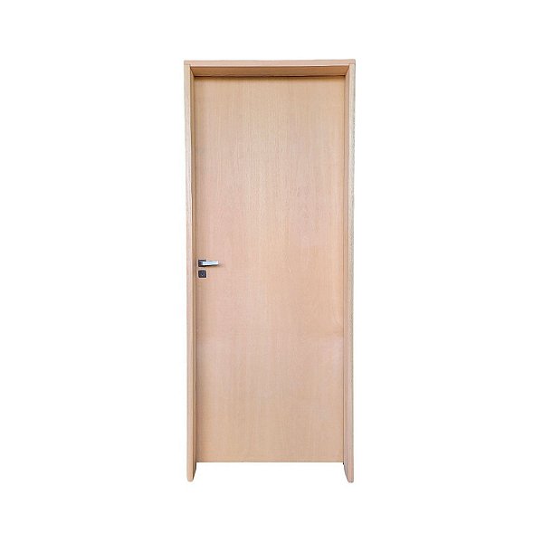 Kit Porta Completa Lisa Curupixá + Fechadura Modena + Batente Eucalipto c/Emenda