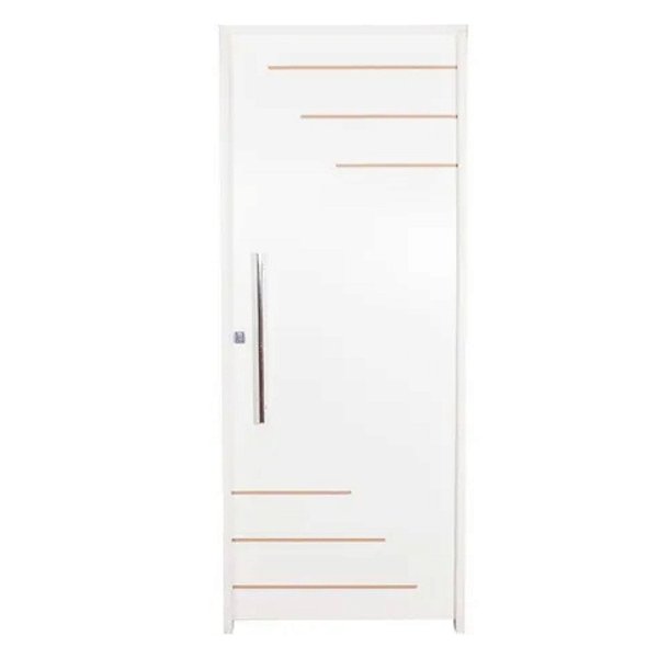 Kit Porta Completa Milano Primer + Fechadura Rolete com Puxador Reto de 60cm + Batente Ecológico Primer