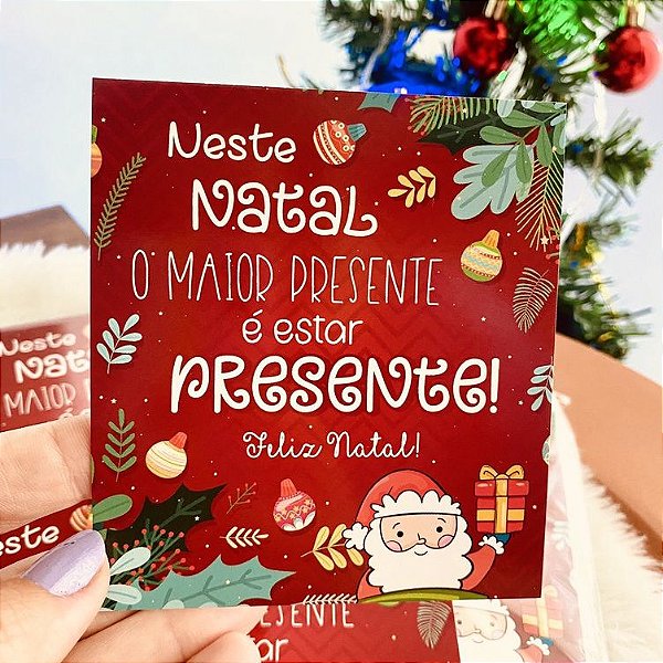 25 Cartões de Natal, Cartão para Presente ou Embalagens Feliz Natal