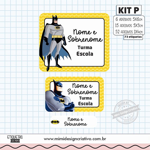 Adesivo caixinha batman personalizado