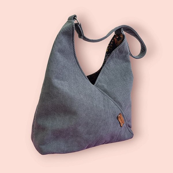 Bolsa Aurora - Cotelê Cinza