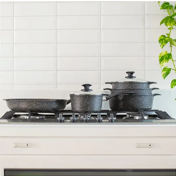 Conjunto de Panelas Antiaderentes 5 Peças Black